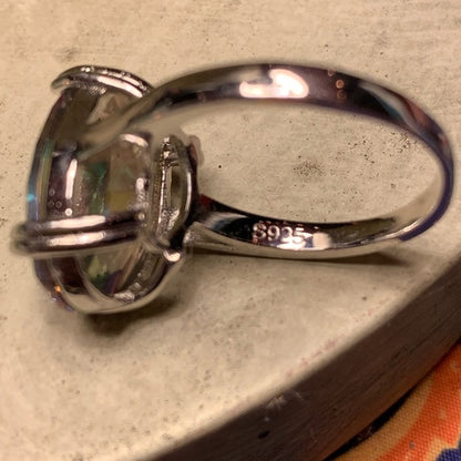 Angel Aura Quartz & Sterling Silver Ring Size 8