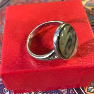 Mother-of-Pearl & Sterling Silver Ring Size 9.5